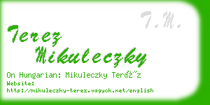 terez mikuleczky business card